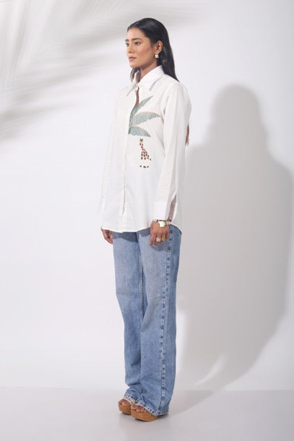 Palm Grove Giraffe Shirt