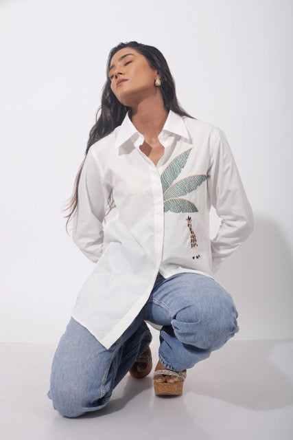 Palm Grove Giraffe Shirt
