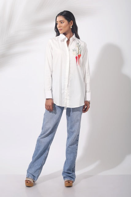Carrot Patch Cotton Shirt